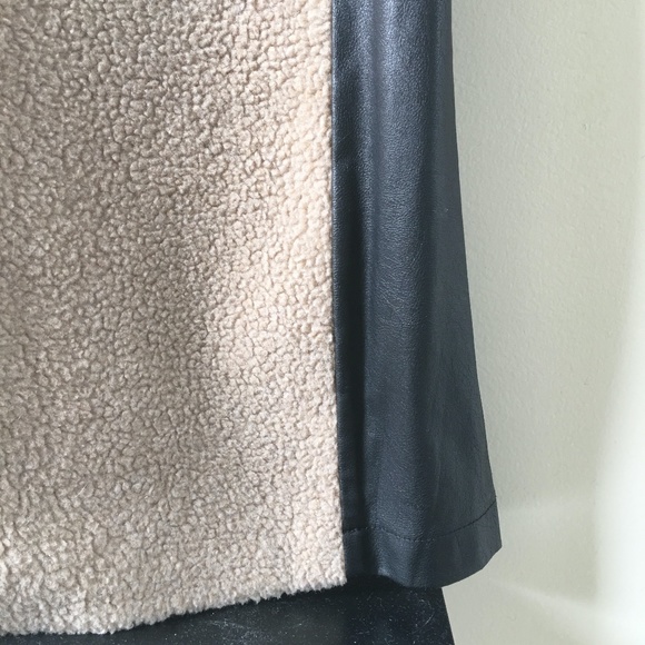 BCBG Mini Dress Shearling + Leather - Picture 6 of 8